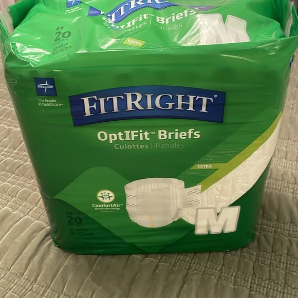NWT FitRight OptIFit Briefs 20 Ct. Unisex Men or Women Disposable Underwear - Picture 11 of 14
